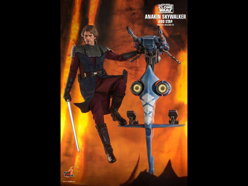 Star Wars: The Clone Wars TMS020 Anakin Skywalker and STAP 1/6 Scale Figure Gallery Image 6