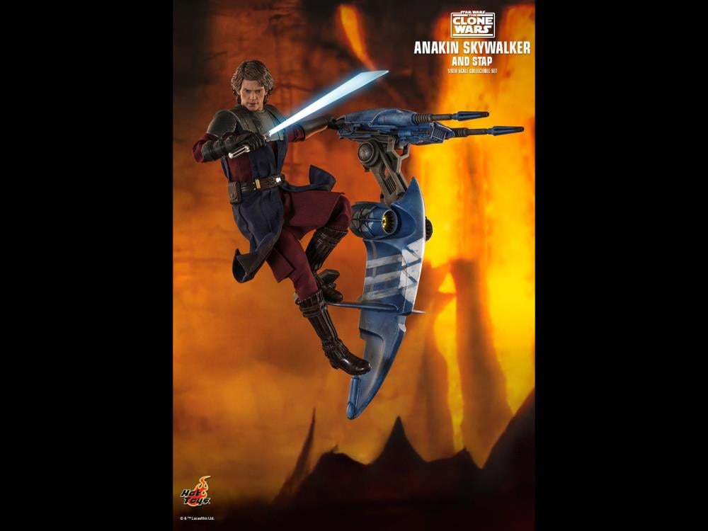 Star Wars: The Clone Wars TMS020 Anakin Skywalker and STAP 1/6 Scale Figure Gallery Image 5