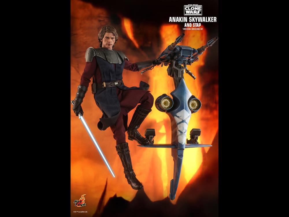 Star Wars: The Clone Wars TMS020 Anakin Skywalker and STAP 1/6 Scale Figure Gallery Image 3