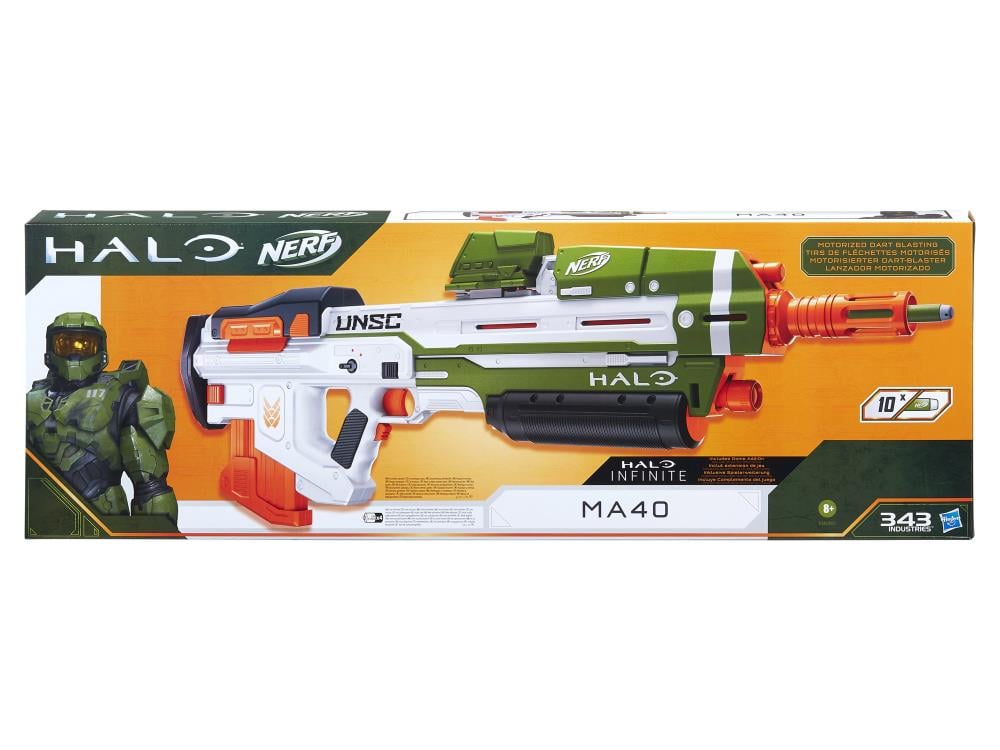 Halo Infinite Nerf MA40 Motorized Dart Blaster (With Game Code) Gallery Image 4