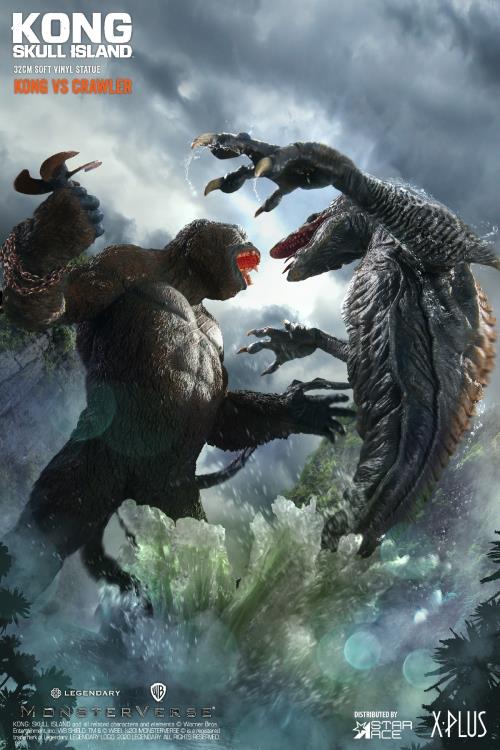 Kong: Skull Island Kong Vs. Skullcrawler (Deluxe Ver.) Soft Vinyl Figure Set Gallery Image 3