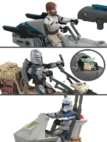 Star Wars Mission Fleet Expedition Class Set of 3 Vehicles with Figures Gallery Image 2