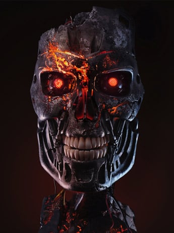 Terminator 2 T-800 Battle Damaged Limited Edition Art Mask Gallery Image 2