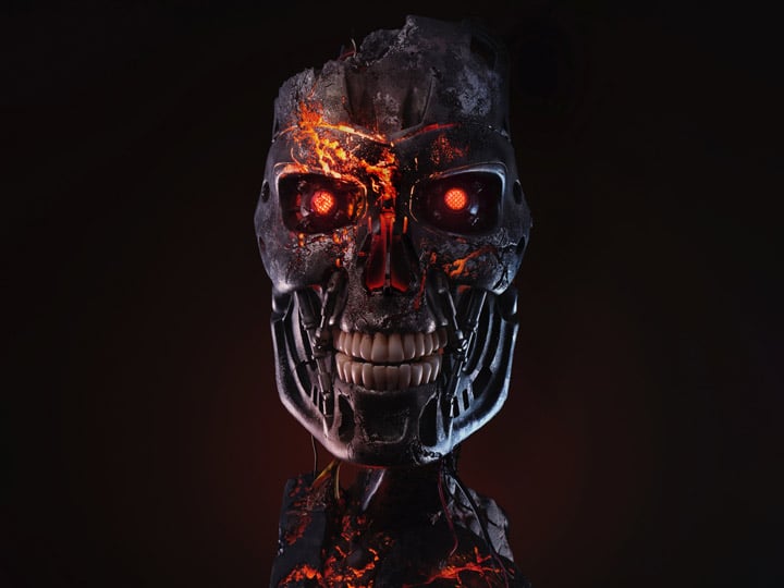 Terminator 2 T-800 Battle Damaged Limited Edition Art Mask Gallery Image 1