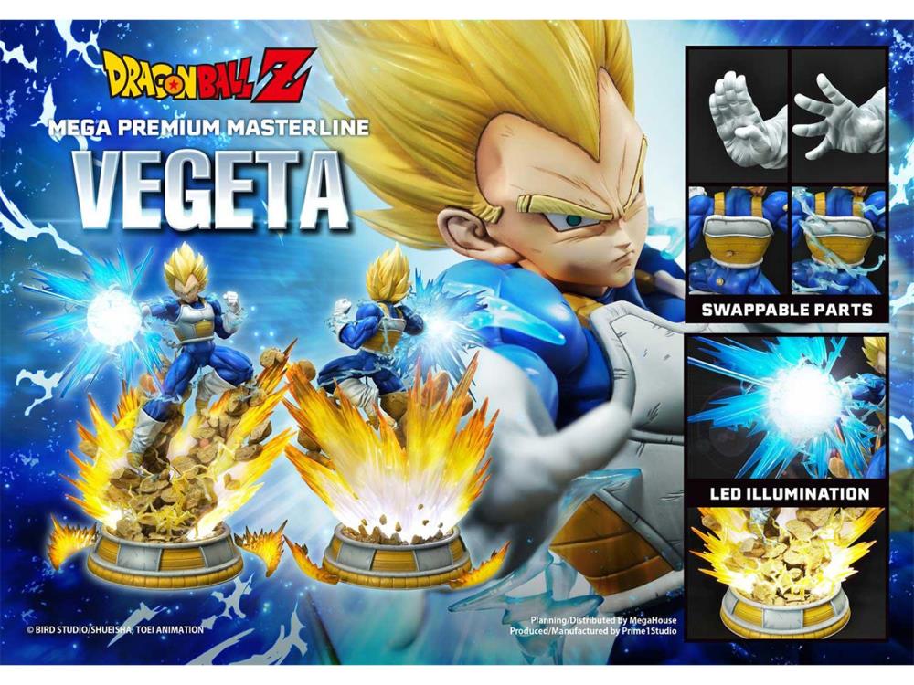 Dragon Ball Z Mega Premium Masterline Super Saiyan Vegeta 1/4 Scale Statue (With Bonus) Gallery Image 28