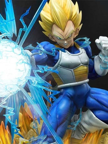 Dragon Ball Z Mega Premium Masterline Super Saiyan Vegeta (Deluxe Ver.) 1/4 Scale Statue Gallery Image 2