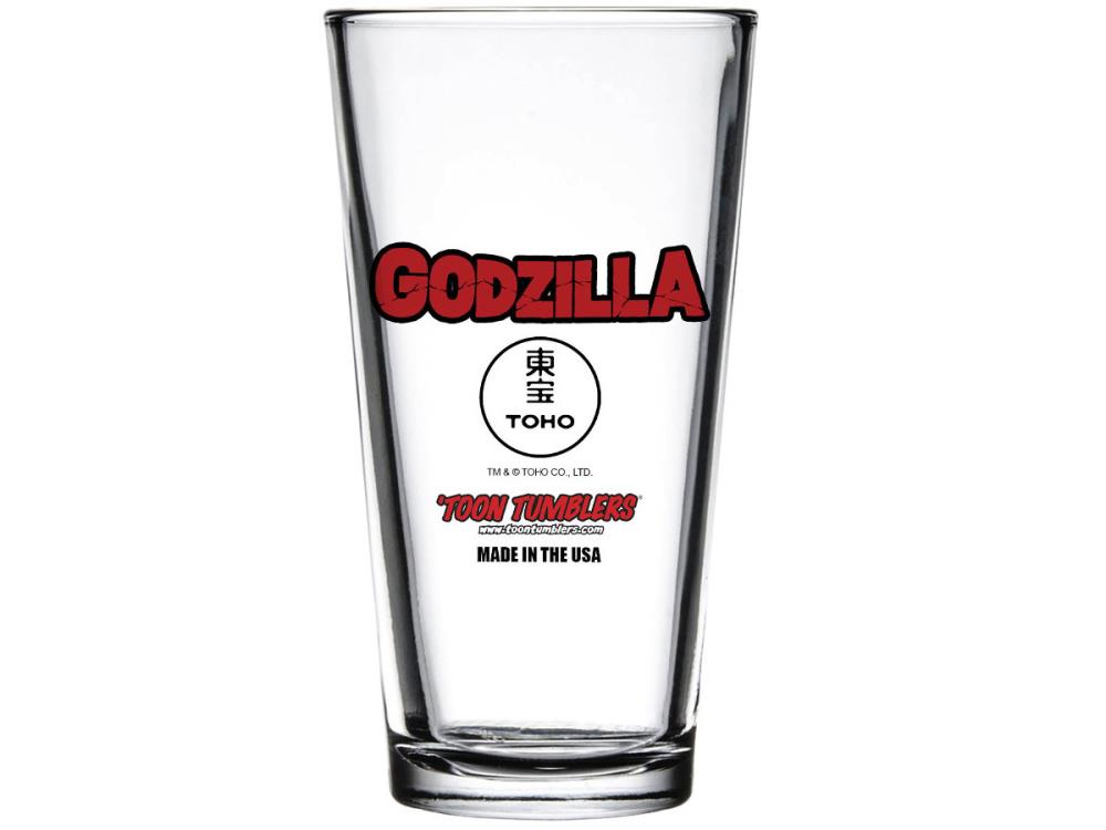 Godzilla Figure Toon Tumblers Pint Glass Gallery Image 3