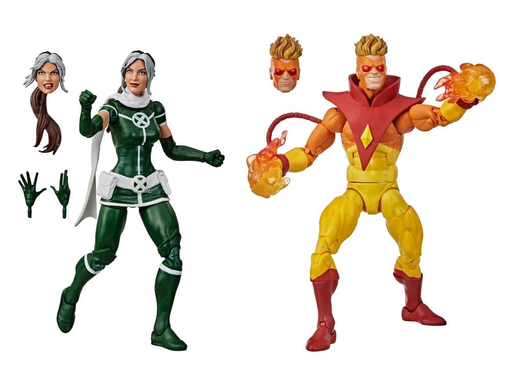 タ*ギ様 マーベルレジェンド　X-メン20周年記念 ローグ パイロ 2パック　ミ X-Men 20th Anniversary Marvel Legends Rogue & Pyro Action Figure