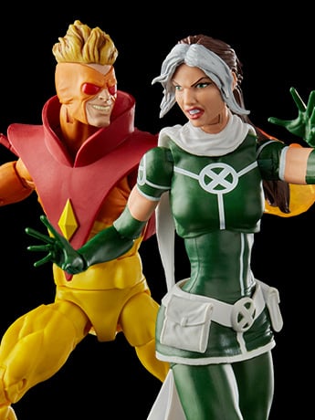 タ*ギ様 マーベルレジェンド　X-メン20周年記念 ローグ パイロ 2パック　ミ X-Men 20th Anniversary Marvel Legends Rogue & Pyro Action Figure