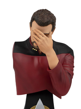 Star Trek Commander William Riker (Facepalm) SDCC 2020 Exclusive Bust Gallery Image 2