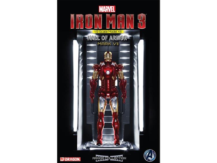 1/9 Scale Hall of Armor Iron Man Mark VII With Light Up Hall - Model Kit Gallery Image 1