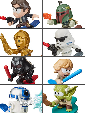 Star Wars Battle Bobblers Wave 2 Set of 4 Two-Packs Gallery Image 2