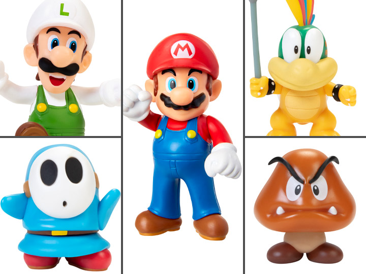World of Nintendo 2.50" Wave 25 Set of 5 Limited Articulation Figures Gallery Image 1