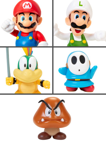 World of Nintendo 2.50" Wave 25 Set of 5 Limited Articulation Figures Gallery Image 2