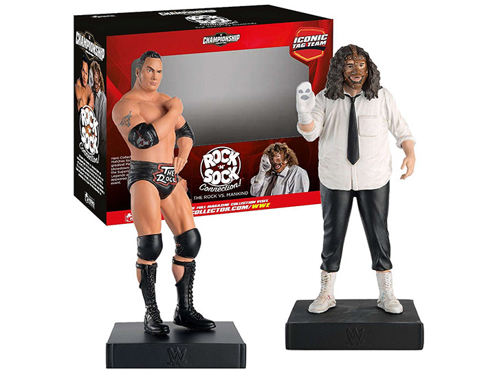 WWE Figurine Championship Collection Iconic Tag Team Rock 'N' Sock Connection Gallery Image 1