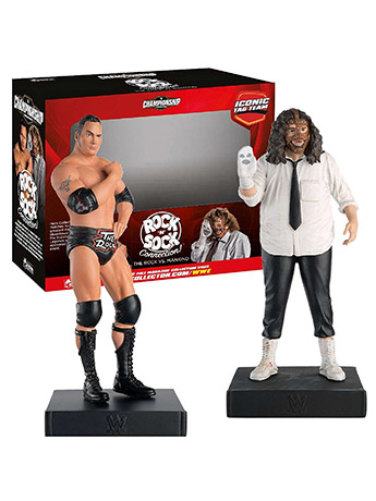 WWE Figurine Championship Collection Iconic Tag Team Rock 'N' Sock Connection Gallery Image 2