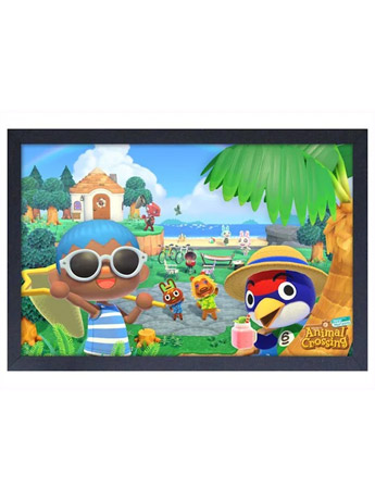 Animal Crossing New Horizons Summer Framed Art Print Gallery Image 2