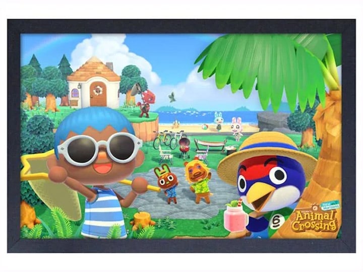 Animal Crossing New Horizons Summer Framed Art Print Gallery Image 1