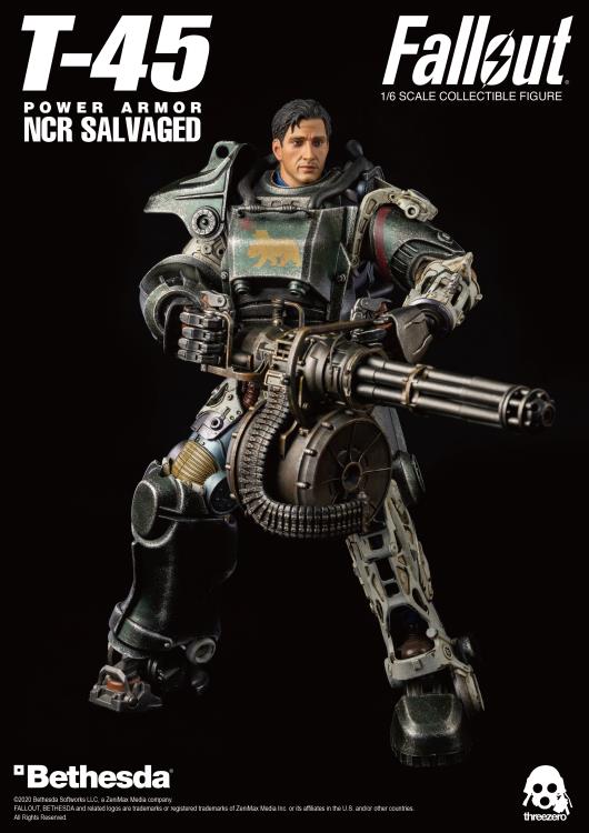 Fallout T-45 NCR Salvaged Power Armor 1/6 Scale Figure