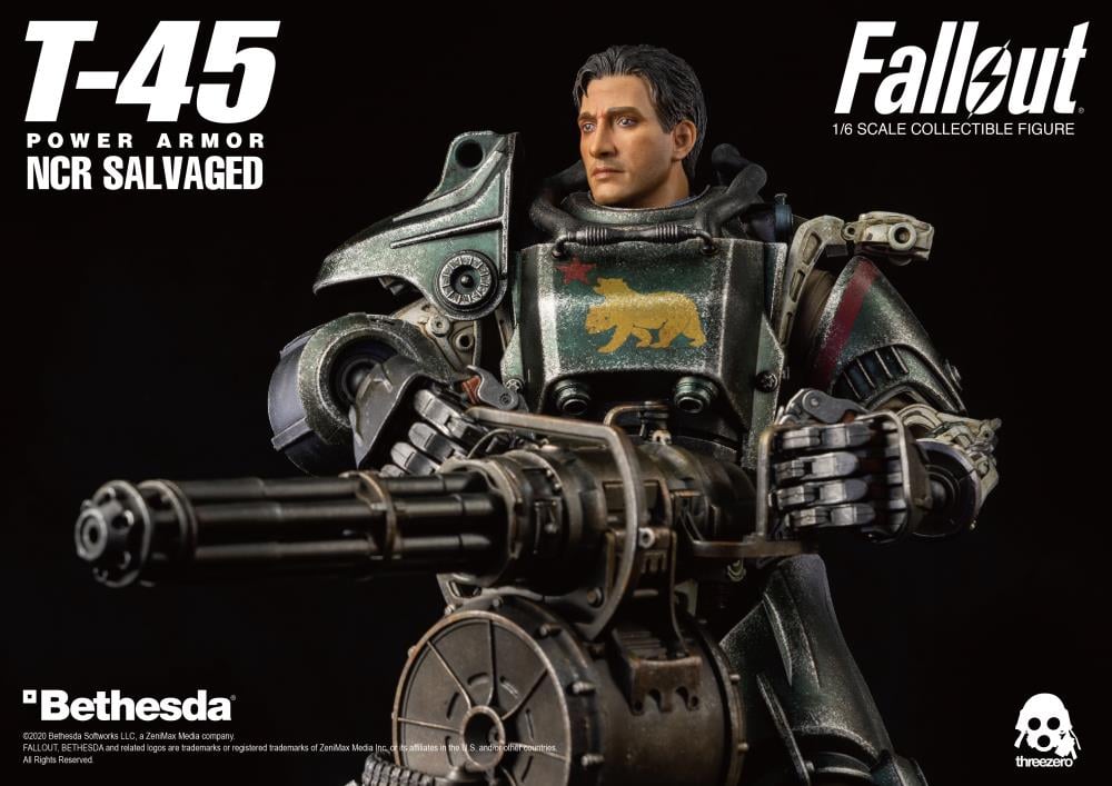 Fallout T-45 NCR Salvaged Power Armor 1/6 Scale Figure