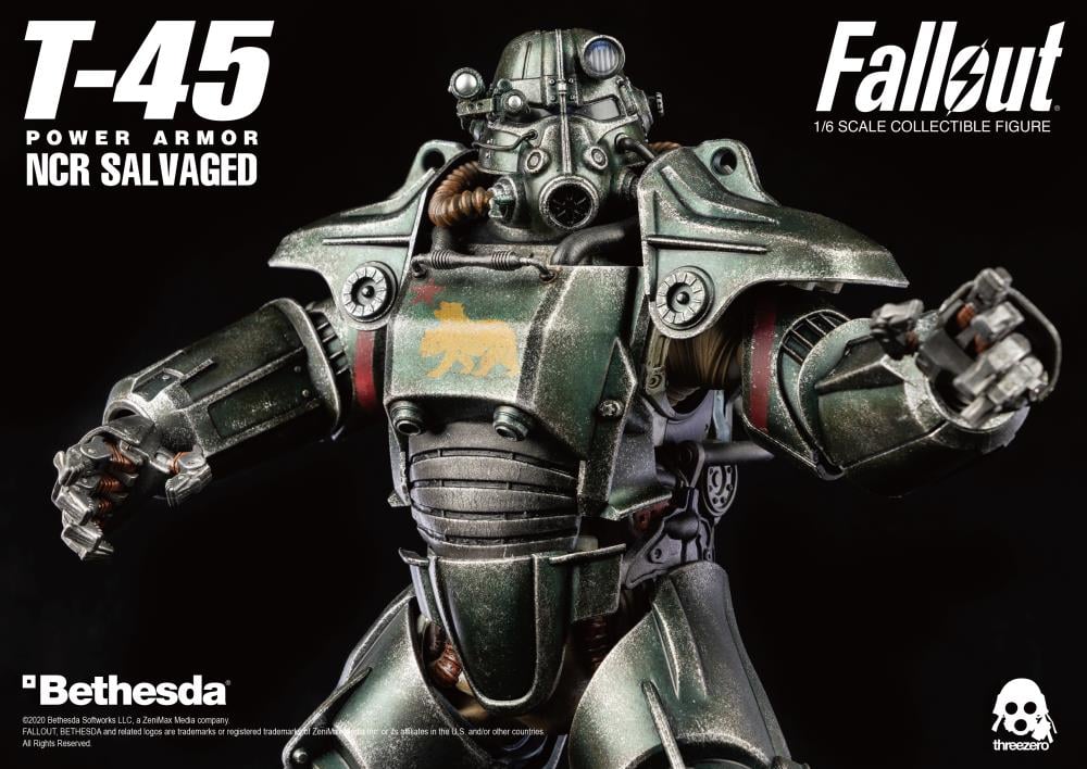 Fallout T-45 NCR Salvaged Power Armor 1/6 Scale Figure