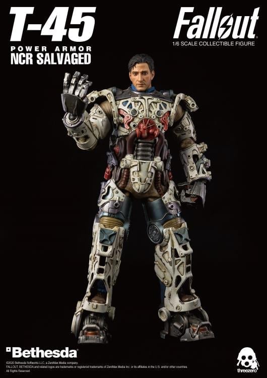 Fallout T-45 NCR Salvaged Power Armor 1/6 Scale Figure