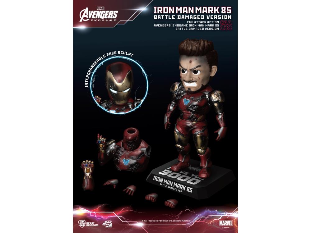Avengers: Endgame Egg Attack Action EAA-138 Iron Man MK-85 (Battle Damage) Gallery Image 9