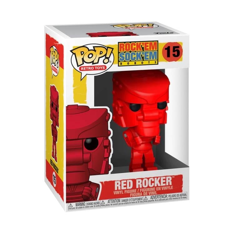 Pop! Mattel Retro Toys: Rock 'Em Sock 'Em Robots - Red Rocker Gallery Image 4