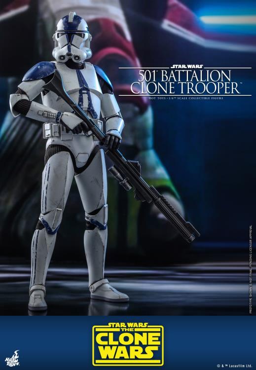 Star Wars: The Clone Wars TMS022 501st Battalion Clone Trooper 1/6th Scale Figure Gallery Image 5
