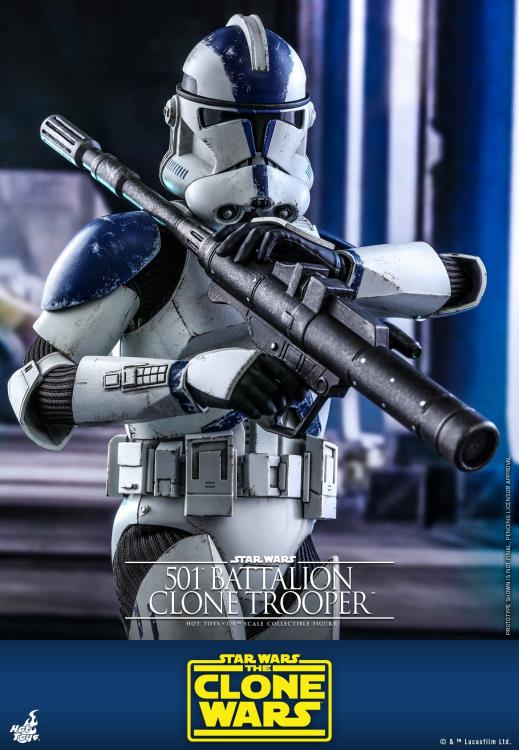 Star Wars: The Clone Wars TMS022 501st Battalion Clone Trooper 1/6th Scale Figure Gallery Image 9