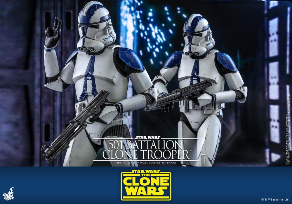 Star Wars: The Clone Wars TMS022 501st Battalion Clone Trooper 1/6th Scale Figure Gallery Image 10
