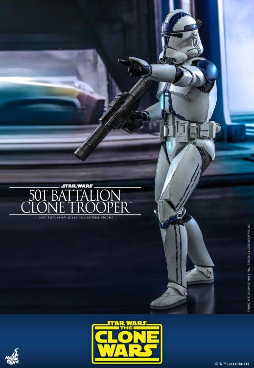 Star Wars: The Clone Wars TMS022 501st Battalion Clone Trooper 1/6th Scale Figure Gallery Image 8