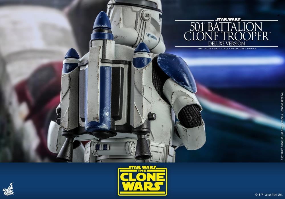 Star Wars: The Clone Wars TMS023 501st Battalion Clone Trooper (Deluxe) 1/6th Scale Figure Gallery Image 15