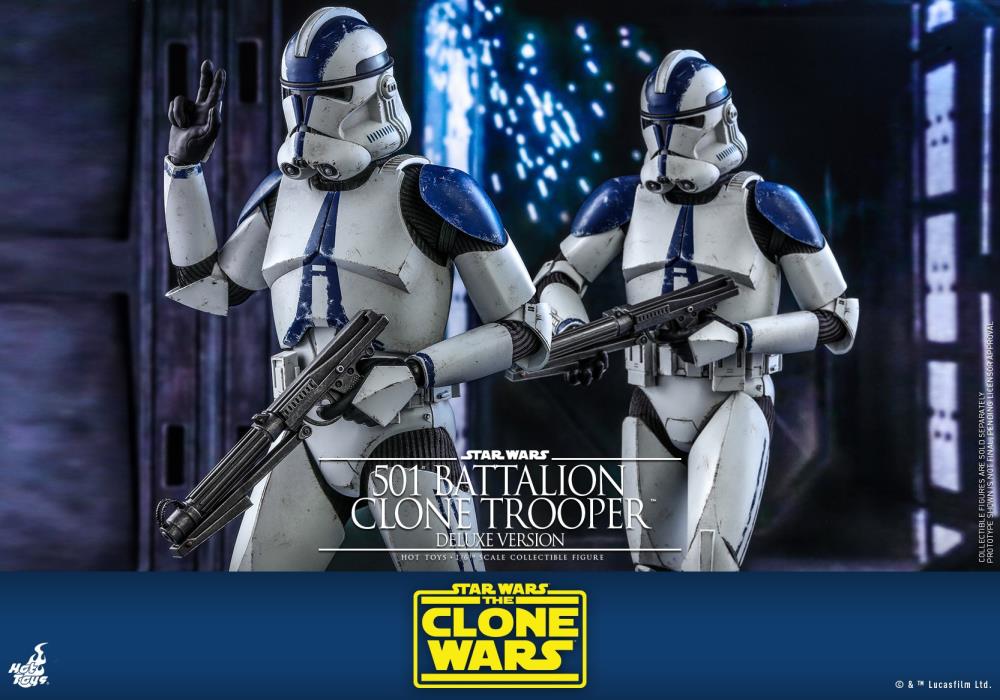 Star Wars: The Clone Wars TMS023 501st Battalion Clone Trooper (Deluxe) 1/6th Scale Figure Gallery Image 3