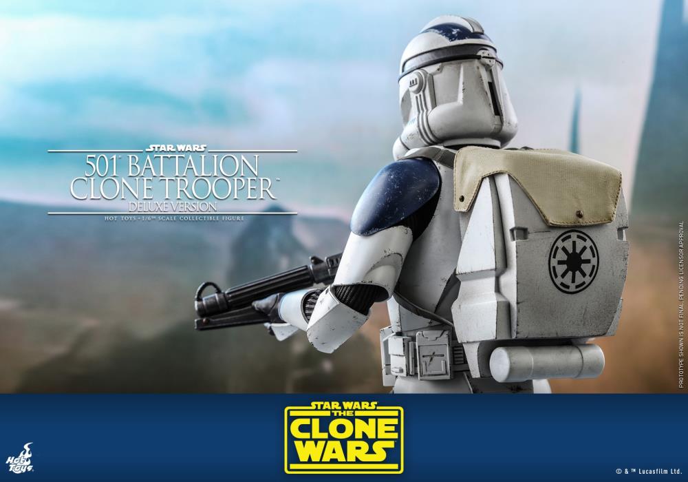 Star Wars: The Clone Wars TMS023 501st Battalion Clone Trooper (Deluxe) 1/6th Scale Figure Gallery Image 14