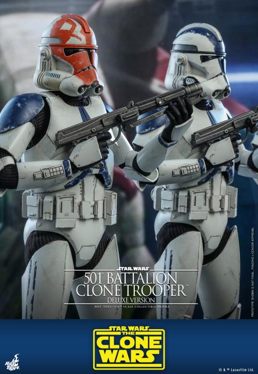 Star Wars: The Clone Wars TMS023 501st Battalion Clone Trooper (Deluxe) 1/6th Scale Figure Gallery Image 16