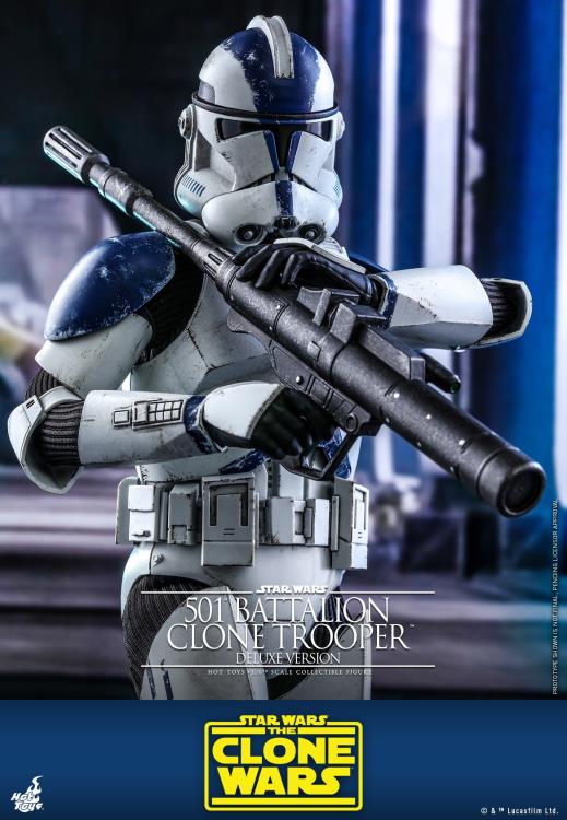 Star Wars: The Clone Wars TMS023 501st Battalion Clone Trooper (Deluxe) 1/6th Scale Figure Gallery Image 5