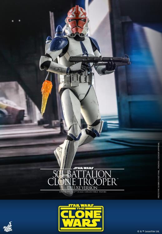 Star Wars: The Clone Wars TMS023 501st Battalion Clone Trooper (Deluxe) 1/6th Scale Figure Gallery Image 4