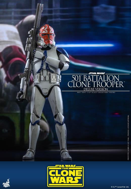 Star Wars: The Clone Wars TMS023 501st Battalion Clone Trooper (Deluxe) 1/6th Scale Figure Gallery Image 12