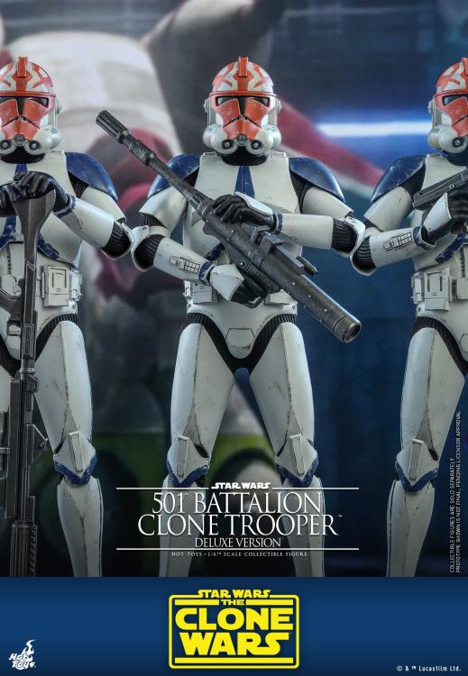 Star Wars: The Clone Wars TMS023 501st Battalion Clone Trooper (Deluxe) 1/6th Scale Figure Gallery Image 6
