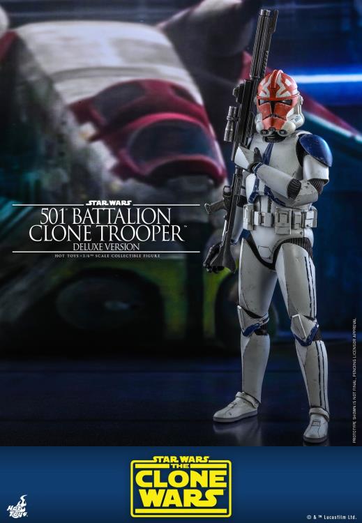 Star Wars: The Clone Wars TMS023 501st Battalion Clone Trooper (Deluxe) 1/6th Scale Figure Gallery Image 10