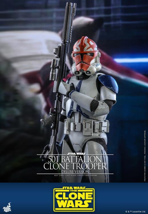 Star Wars: The Clone Wars TMS023 501st Battalion Clone Trooper (Deluxe) 1/6th Scale Figure Gallery Image 7