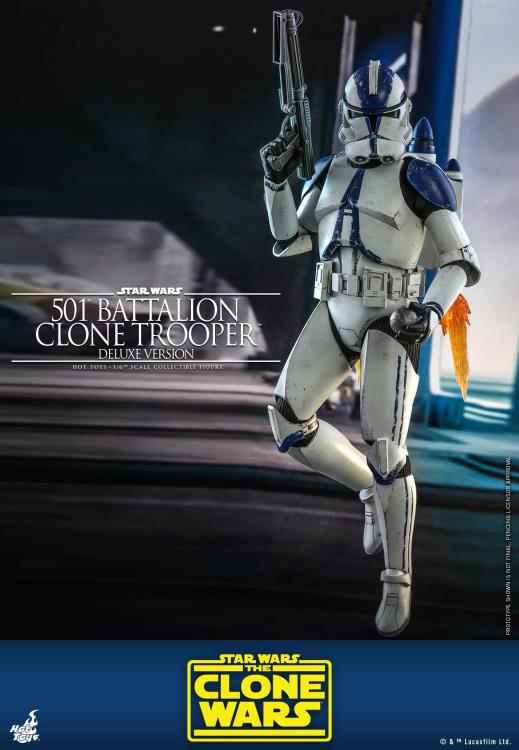 Star Wars: The Clone Wars TMS023 501st Battalion Clone Trooper (Deluxe) 1/6th Scale Figure Gallery Image 8