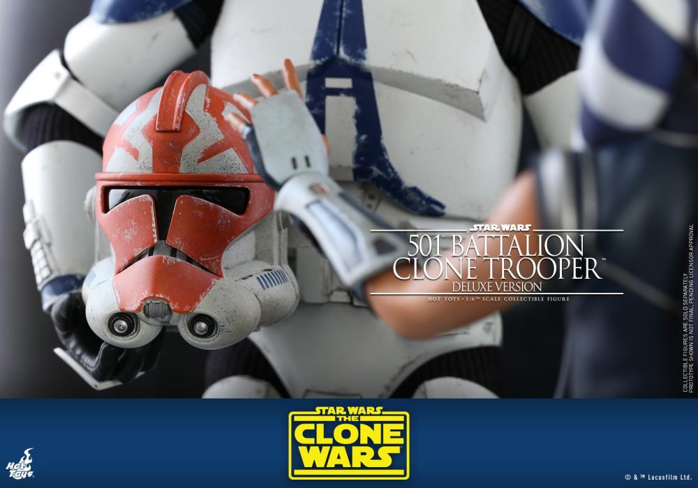 Star Wars: The Clone Wars TMS023 501st Battalion Clone Trooper (Deluxe) 1/6th Scale Figure Gallery Image 13