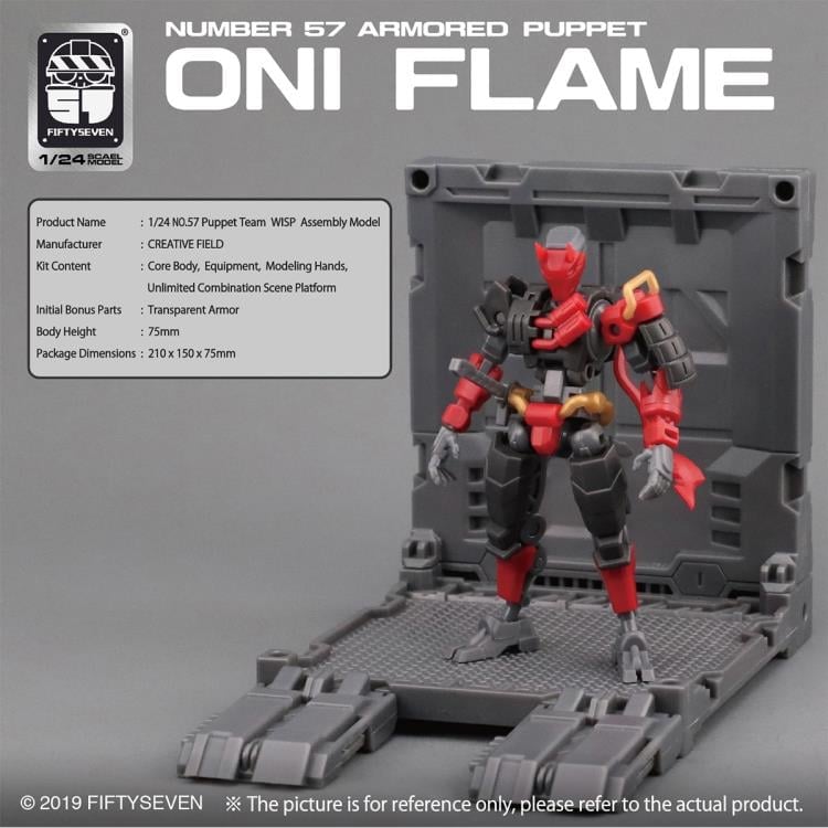 Number 57 Armored Puppet Oni Flame 1/24 Scale Model Kit Gallery Image 4