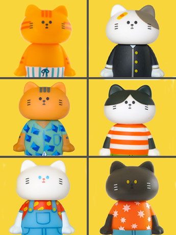 Good Day Neko Series 1 Box of 6 Figures Gallery Image 2