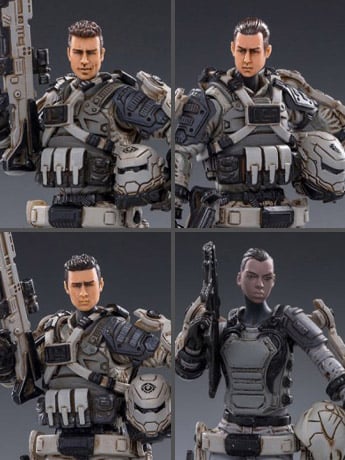 Battle for the Stars Free Truism 20th Legion White Viper Squad 1/18 Scale Figure Package Gallery Image 2