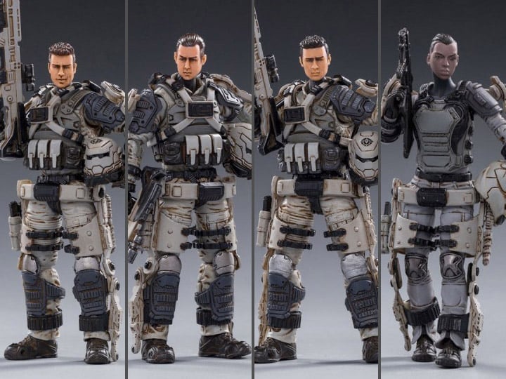 Battle for the Stars Free Truism 20th Legion White Viper Squad 1/18 Scale Figure Package Gallery Image 1