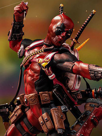 X-Men Battle Diorama Series Deadpool 1/10 Art Scale Statue Gallery Image 2