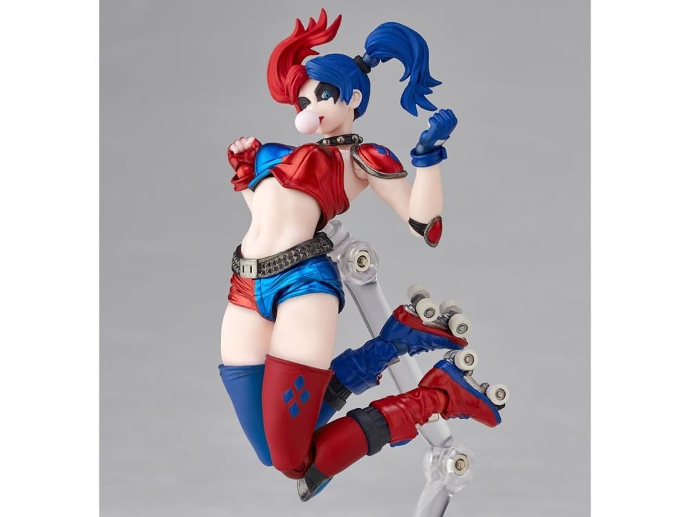 DC Comics Amazing Yamaguchi Revoltech No.015EX-2 Harley Quinn (Red x Blue Twintail Ver.) Exclusive Action Figure Gallery Image 3